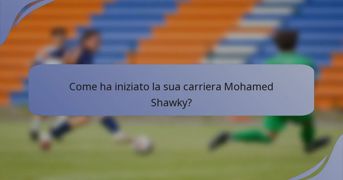 Come ha iniziato la sua carriera Mohamed Shawky?