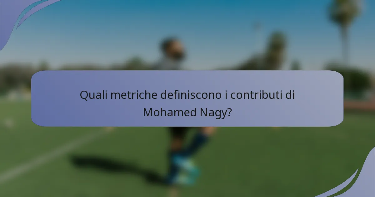 Quali metriche definiscono i contributi di Mohamed Nagy?